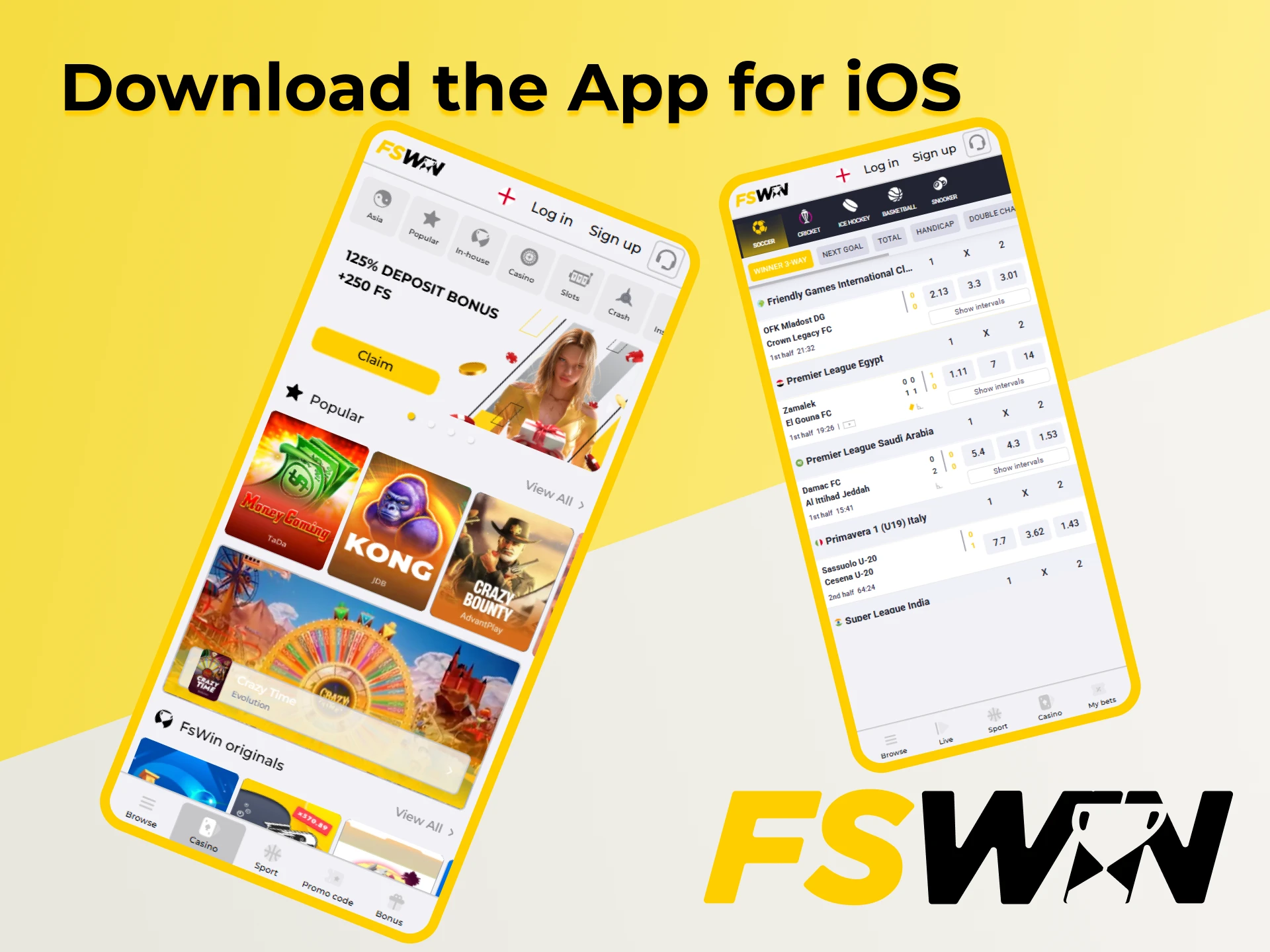 Use the mobile version of the FSWin website on your iOS device.