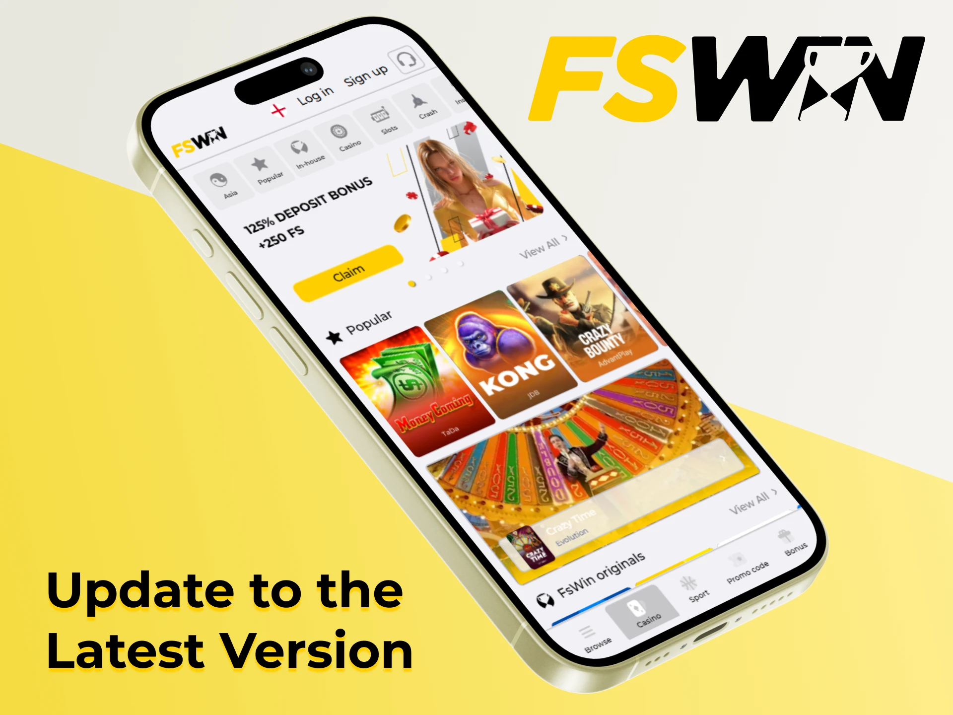 Find out how to update the FSWin app to the latest version.