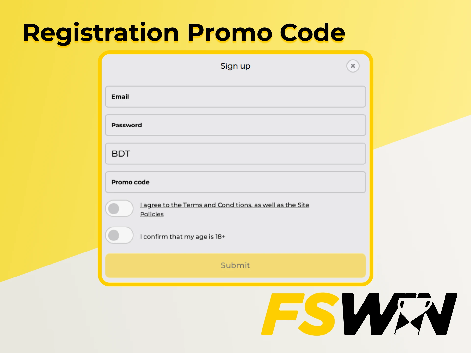 Use the FSWin promo code when registering for the first time.