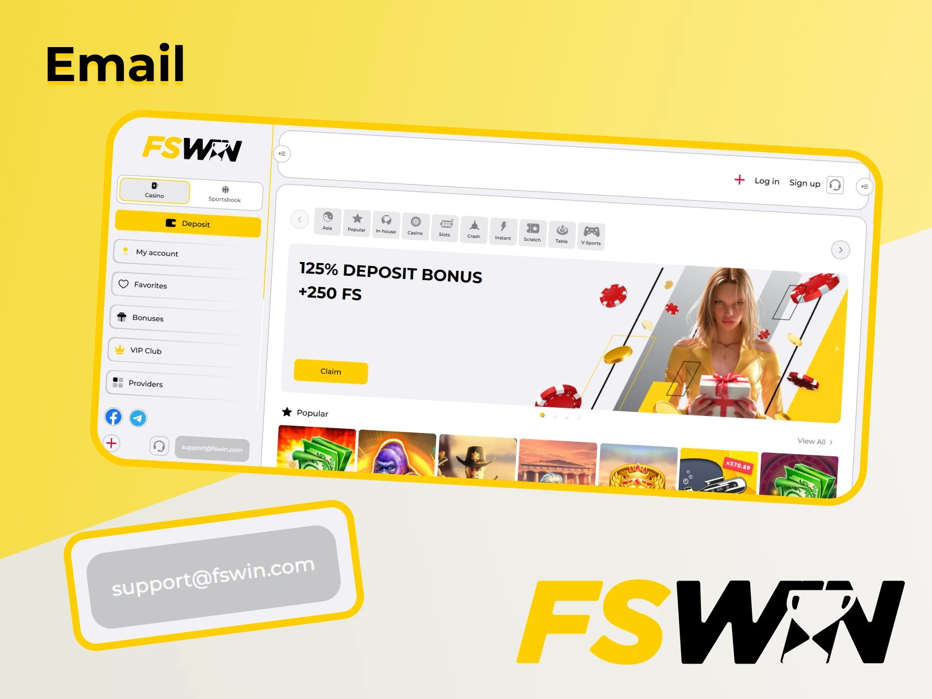 Contact FSWin via the official email address.